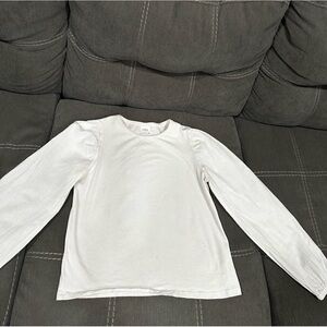 White cotton shirt with the sleeves of a button up shirt material